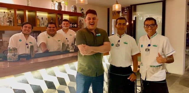 Guztavo Sanchez and team at Hotel B Unique in Cozumel, Mexico.
