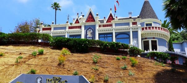 The Magic Castle Hotel and Club, châteauesque residence built in 1909, performance venue for the Academy of Magical Arts located at 7001 Franklin Avenue.