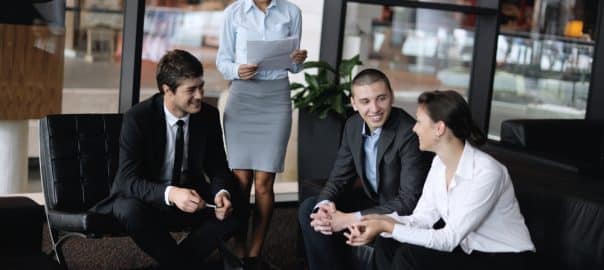 Business people team group on a meeting have success and make deal.