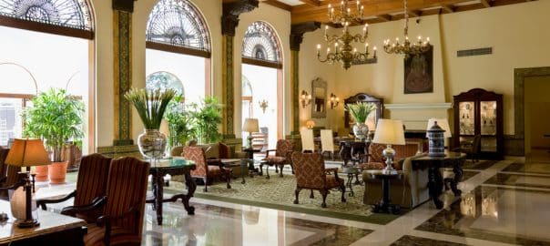 Lima. Peru. 04.17.08. Interior of the Country Club Hotel in the city of Lima in Peru, South America.