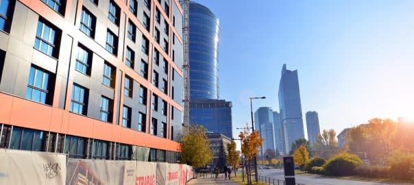 Warsaw, Poland. 27 October 2024. Building Moxy Hotels under construction.